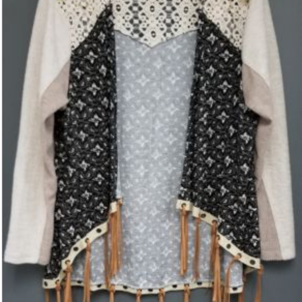 Ali Miles~FRINGED BOHO WEARABLE ART TO WEAR Medium